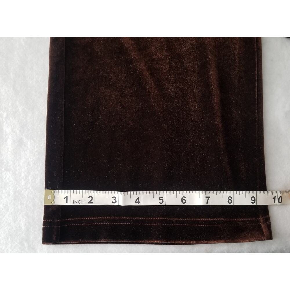Avenue Women's Velour Loungewear Set, Brown 2Pc Blouse and Pant Size 14/16 Tall - Picture 15 of 16